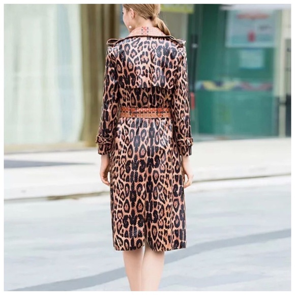 The Sheronda Reptile Print Trench Coat Jacket - Picture 3 of 12